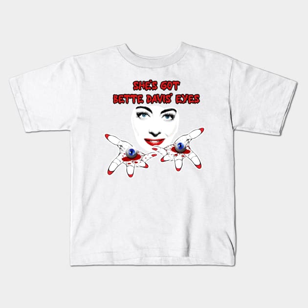 Bette Davis' Eyes Kids T-Shirt by David Hurd Designs